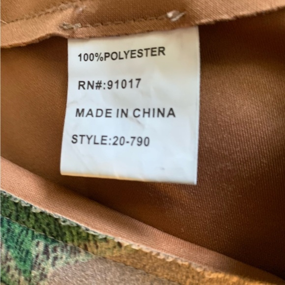 Anthropology Solitaire brown faux suede long line vest floral painted art New M - Picture 13 of 15